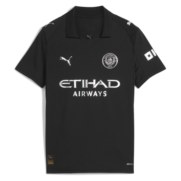 Camisa Manchester City II Away #HAALAND Masculino 2025/26 Preta