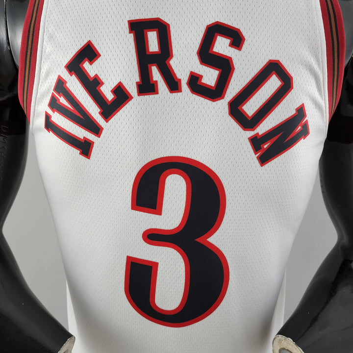 Regata NBA Philadelphia 76ers - Allen Iverson #3 White Retrô - ResPeita Sports